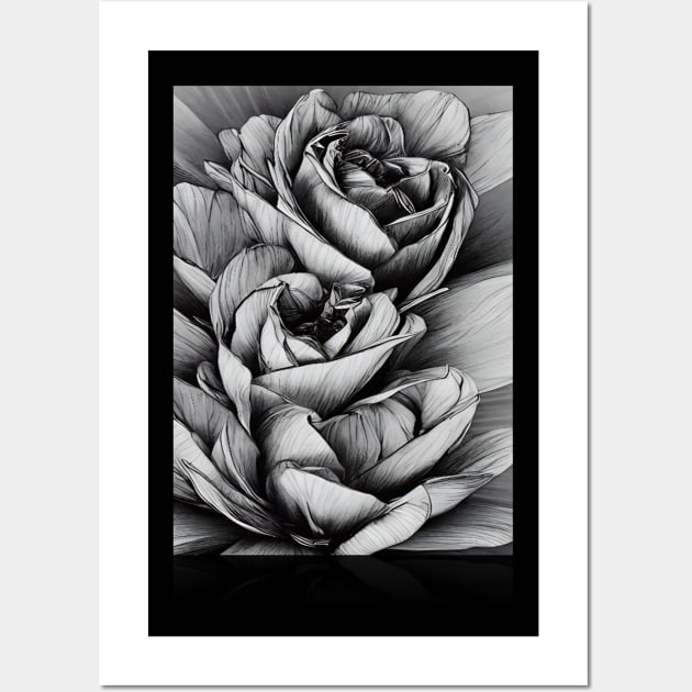 Flower Drawing Wall Art by Serrena DrawingFloral